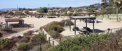 Overview of Beach in San Clemente State Beach in San Clemente, California