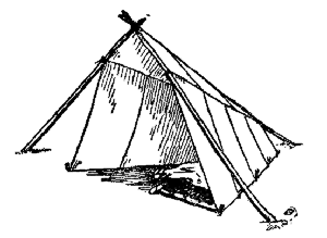 A trapper's tent camp