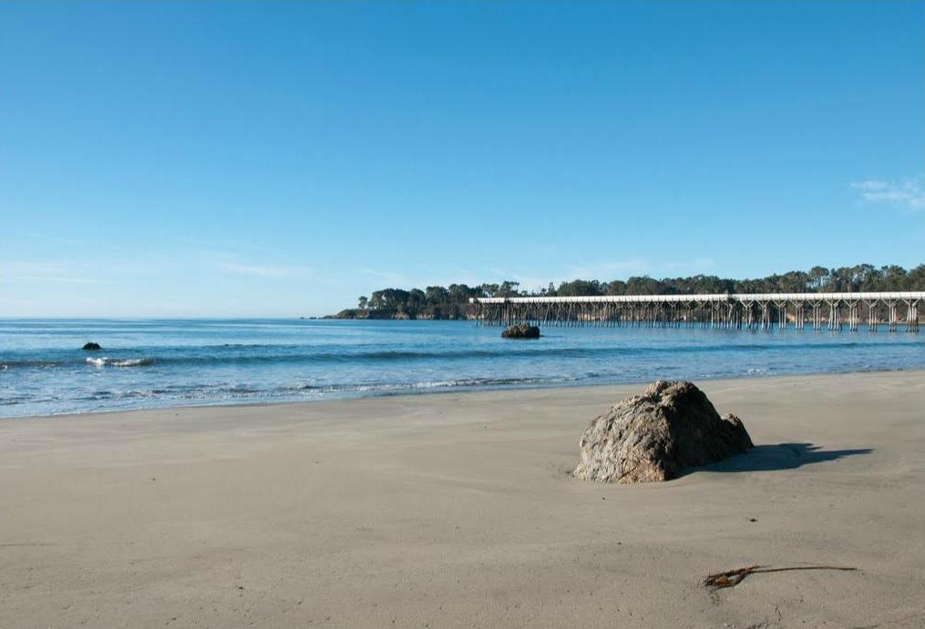 Beach in William Randolph Hearst Memorial State Beach in San Simeon, California