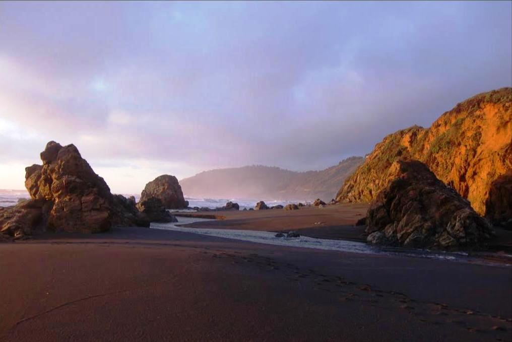 Howard Creek in Westport Union Landing State Beach in Capitola, California
