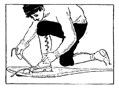 Then across the toe with both ends and under the loop