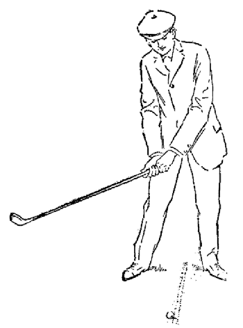 Just before the ball is struck